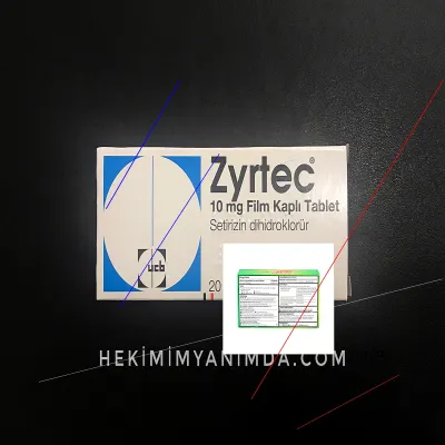 Zyrtec 10 mg prix